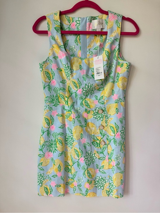 Lilly Pulitzer Dresses & Skirts - Lilly Pulitzer Blue Lemon & Floral Sleeveless Shift romper